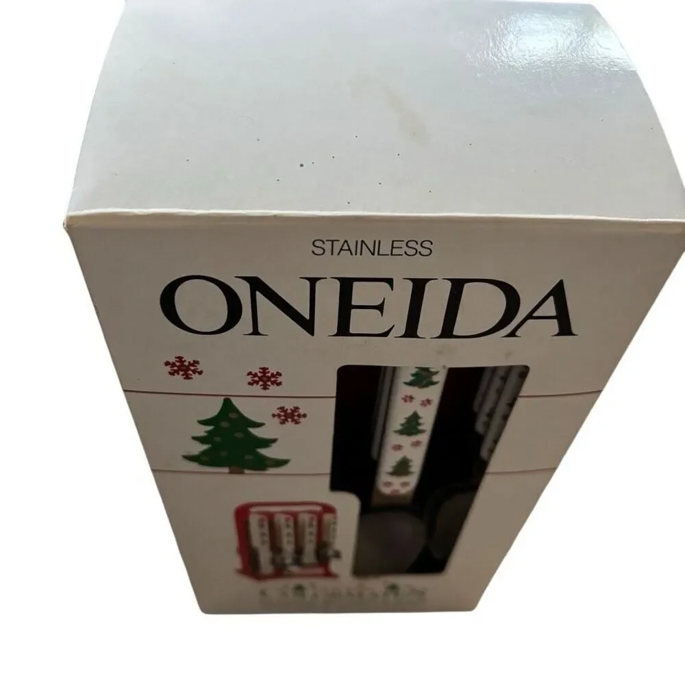 Oneida Holiday Colormates 24 Piece Set For 6 Vintage Flatware Set